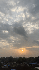 Cloudy sunrise or sunset sky, multiple angles