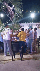 Birthday celebration with food gathering in Tinaquillo, Venezuela