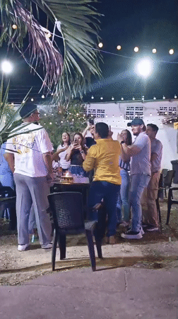 Birthday celebration with food gathering in Tinaquillo, Venezuela