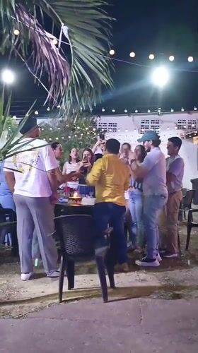 Birthday celebration with food gathering in Tinaquillo, Venezuela