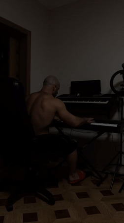 Late-night keyboard session in a Perm home studio