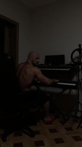 Late-night keyboard session in a Perm home studio