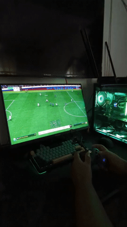 Early morning soccer video gaming session captured in Dhaka