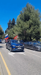 Flag displays and local commerce observed in Sochi