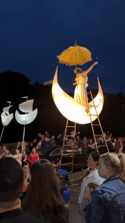 Illuminated floats and performers light up a Clonmel evening parade