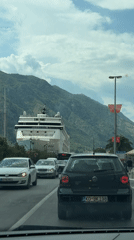 MSC Armonia cruise ship docked in Kotor, Montenegro