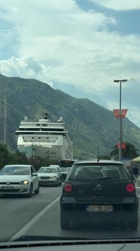 MSC Armonia cruise ship docked in Kotor, Montenegro