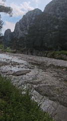 Ancient Lycian ruins documented along riverbank in Kumluca, Turkey