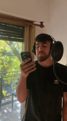 Men recorded audio session in Buenos Aires studio